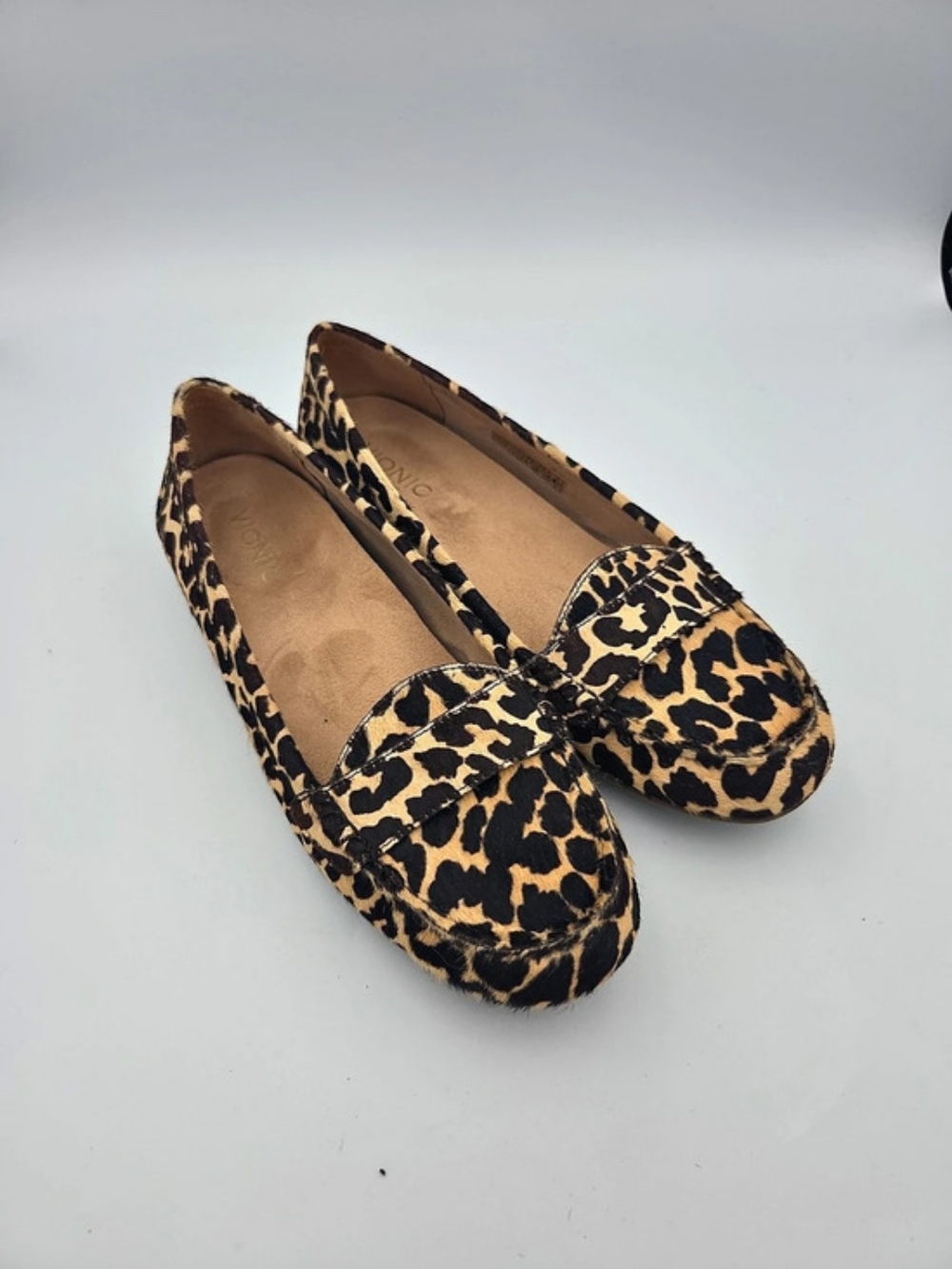 Vionic Sadie Loafer Leopard Print Flats Brown & Black US 10 / EU 41